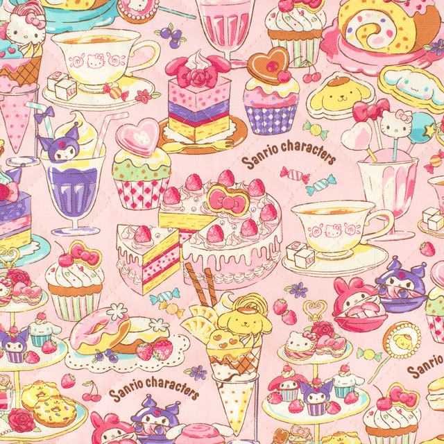 生地 サンリオキャラクターズ ケーキ柄/キルティング(GQ8968) 1A.ピンク 09Bi20_