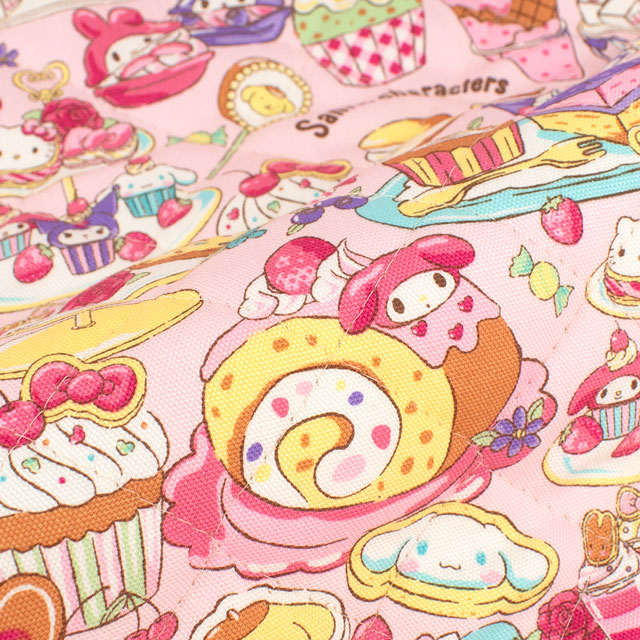 生地 サンリオキャラクターズ ケーキ柄/キルティング(GQ8968) 1A.ピンク 09Bi20_