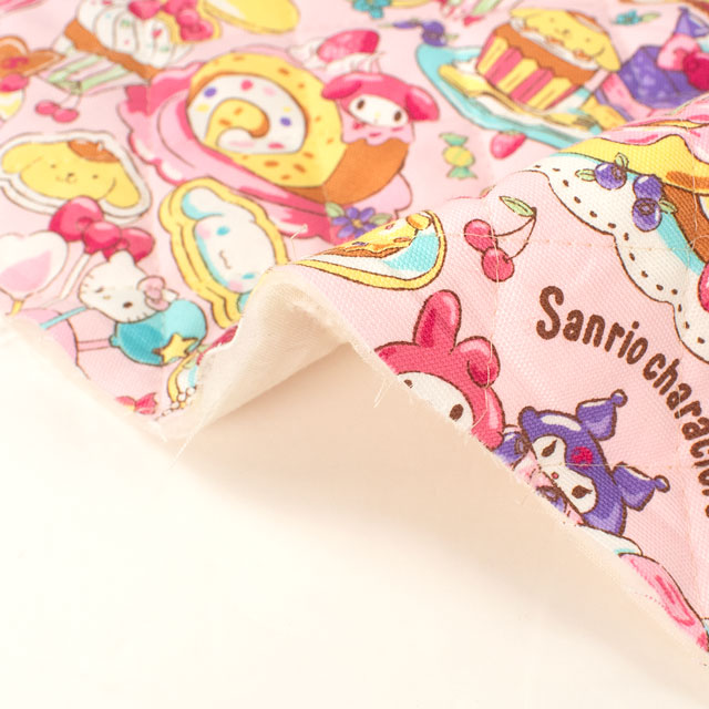 生地 サンリオキャラクターズ ケーキ柄/キルティング(GQ8968) 1A.ピンク 09Bi20_