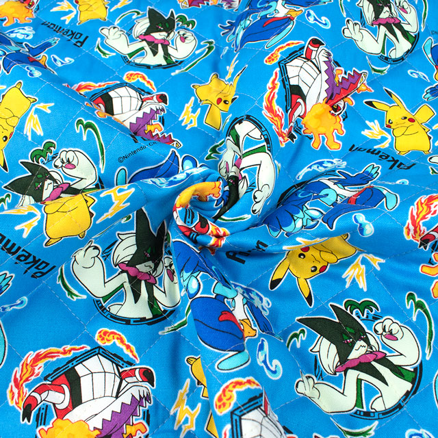 生地 ポケットモンスター 総柄/キルティング(GQ6129) 1A.ブルー 09Bi20_