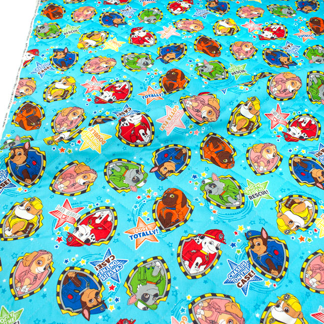 生地 パウ・パトロール 星型/キルティング(GQ4621) 1A.ブルー 09Bi20_