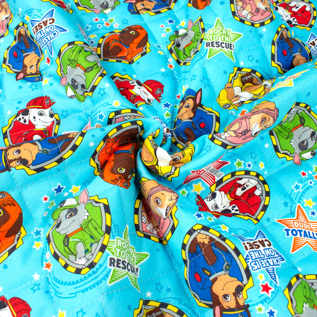 生地 パウ・パトロール 星型/キルティング(GQ4621) 1A.ブルー 09Bi20_