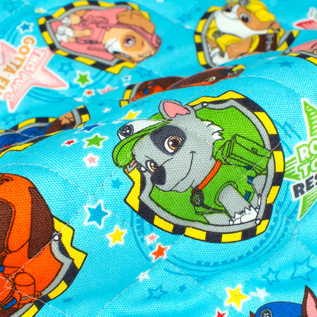 生地 パウ・パトロール 星型/キルティング(GQ4621) 1A.ブルー 09Bi20_