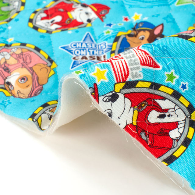 生地 パウ・パトロール 星型/キルティング(GQ4621) 1A.ブルー 09Bi20_