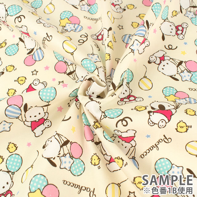 生地 ポチャッコ 風船柄/オックス(G8974) 1A.ミント 09Ae99_