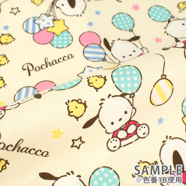 生地 ポチャッコ 風船柄/オックス(G8974) 1A.ミント 09Ae99_