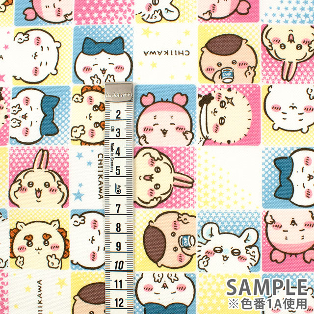 生地 ちいかわ ブロック柄/オックス(G2576) 1A.マルチ 09Zz99_