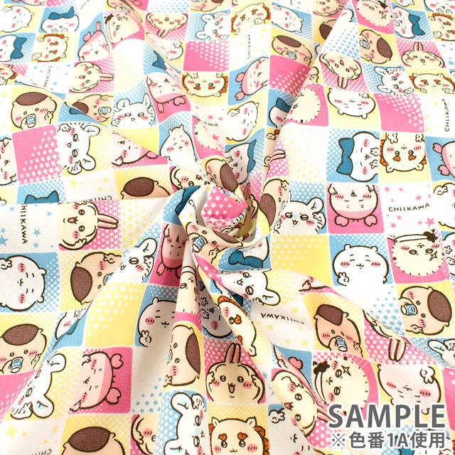 生地 ちいかわ ブロック柄/オックス(G2576) 1A.マルチ 09Zz99_