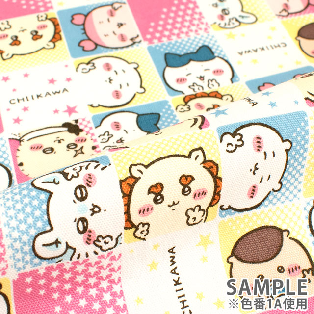 生地 ちいかわ ブロック柄/オックス(G2576) 1A.マルチ 09Zz99_