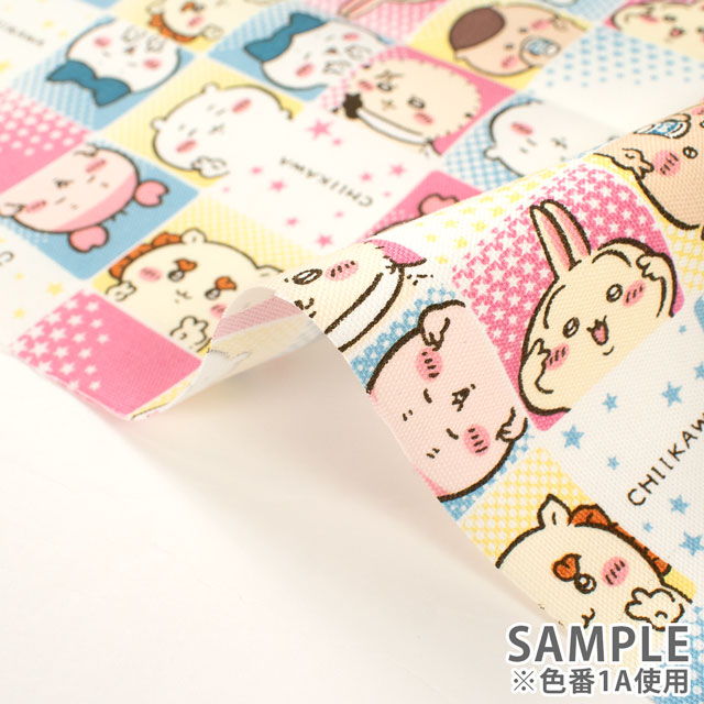 生地 ちいかわ ブロック柄/オックス(G2576) 1A.マルチ 09Zz99_