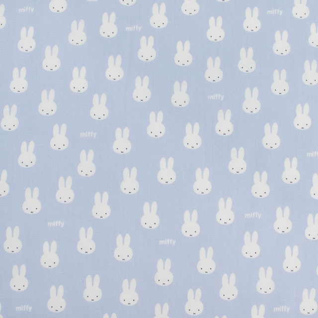 生地 ミッフィー フェイス小柄/シーチング(G2026) 1B.ブルー 09Bi20_