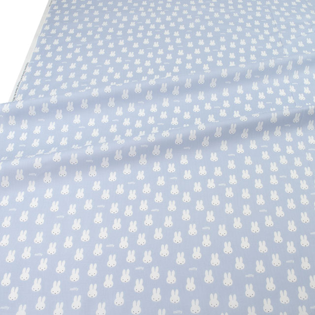 生地 ミッフィー フェイス小柄/シーチング(G2026) 1B.ブルー 09Bi20_