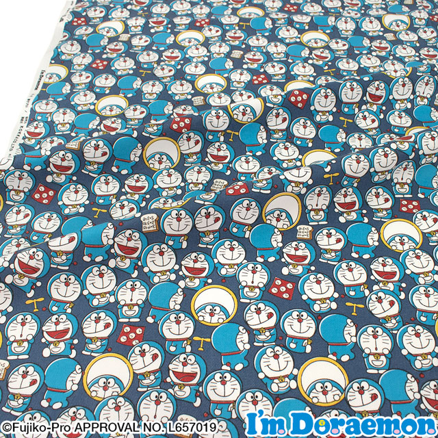 生地 アイムドラえもん/TCツイル(G8976) 1A.ネイビー 09Ae99_