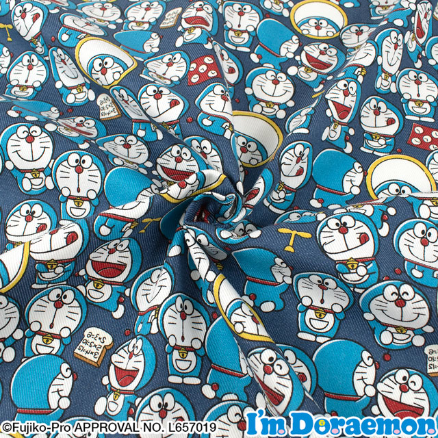 生地 アイムドラえもん/TCツイル(G8976) 1A.ネイビー 09Ae99_