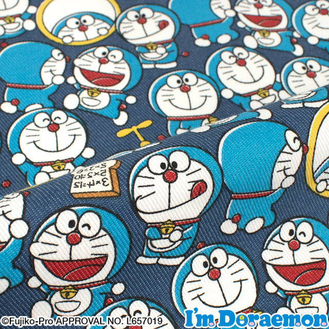 生地 アイムドラえもん/TCツイル(G8976) 1A.ネイビー 09Ae99_