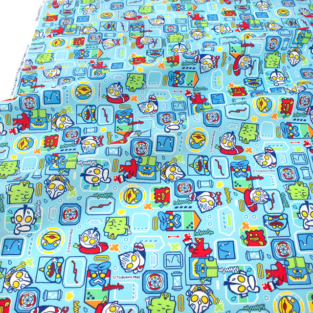 生地 M78ウルトラマン 4WAY柄/オックス(G5145) 1B.サックス 09Ae99_