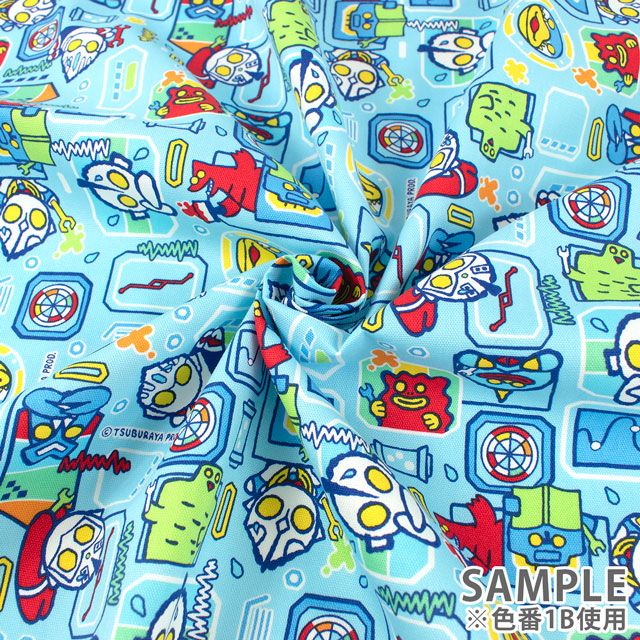 生地 M78ウルトラマン 4WAY柄/オックス(G5145) 1B.サックス 09Ae99_