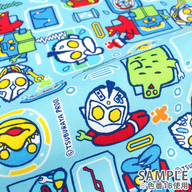 生地 M78ウルトラマン 4WAY柄/オックス(G5145) 1B.サックス 09Ae99_