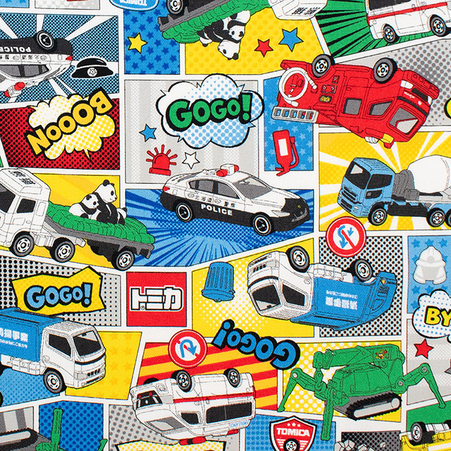 生地 トミカ コミック柄/オックス(G-6134) 1A.サックス 09Ae99_