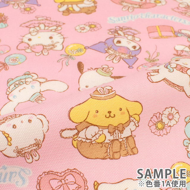 生地 サンリオキャラクターズ うさ耳柄/オックス(G8978) 1A.ピンク 09Ae99_