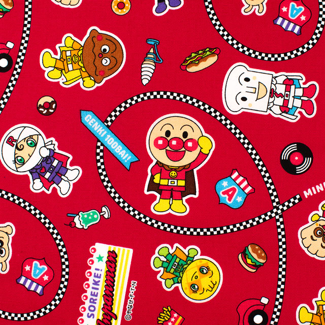 生地 それいけ!アンパンマン/オックス(A2100) 41B.アカ 09Ae99_