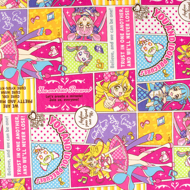 生地 キミとアイドルプリキュア♪/オックス（A9100） 33A.ローズ 09Ae99_