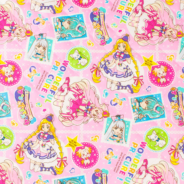 生地 わんだふるぷりきゅあ!/キルティング(AQ9100) 32A.ピンク 09Ae12_