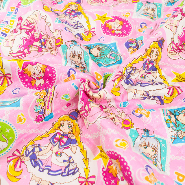 生地 わんだふるぷりきゅあ!/キルティング(AQ9100) 32A.ピンク 09Ae12_