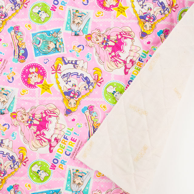 生地 わんだふるぷりきゅあ!/キルティング(AQ9100) 32A.ピンク 09Ae12_