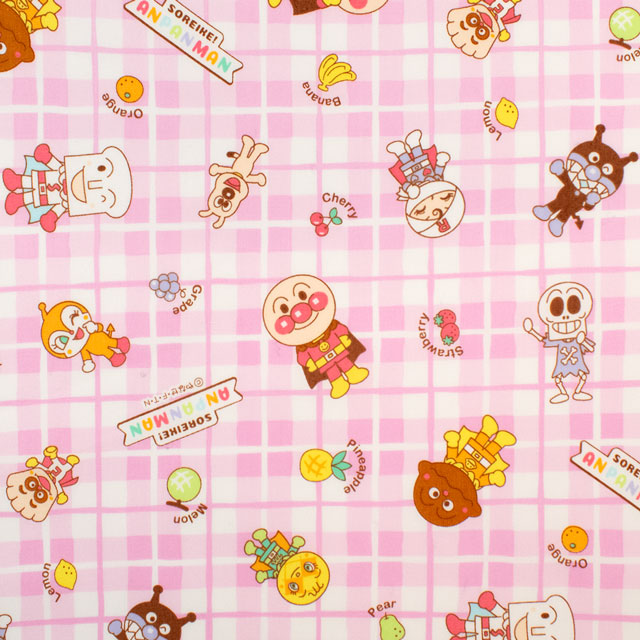 生地 それいけ!アンパンマン/ブロード(B2130) 25B.ピンク 09Ae99_