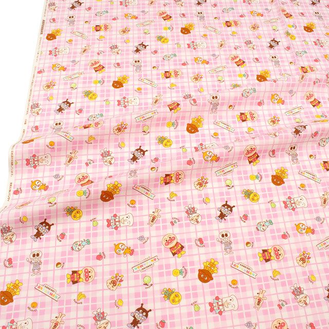 生地 それいけ!アンパンマン/ブロード(B2130) 25B.ピンク 09Ae99_