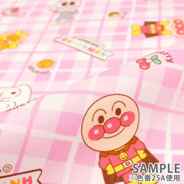 生地 それいけ!アンパンマン/ブロード(B2130) 25B.ピンク 09Ae99_