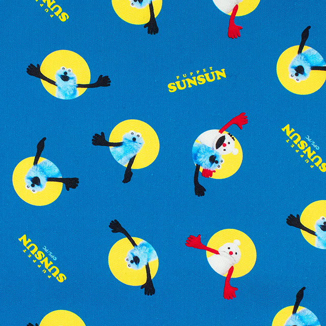 生地 パペットスンスン ドット/オックス（PSNF-01） NV.ネイビー 09Ae99_