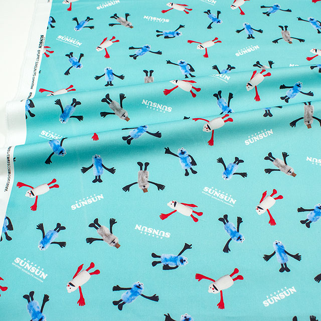 生地 パペットスンスン ベーシック/オックス(PSNF-04) TBL.ティールブルー 09Ae99_