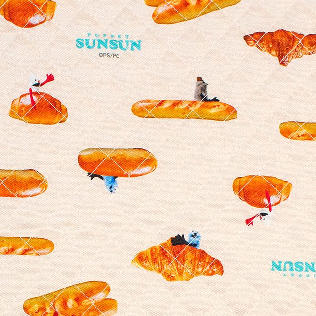 生地 パペットスンスン パン/キルティング（PSNF-02Q） BE.ベージュ 09Ae99_