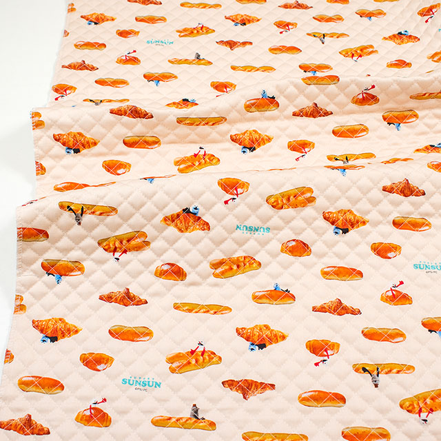 生地 パペットスンスン パン/キルティング(PSNF-02Q) BE.ベージュ 09Ae99_