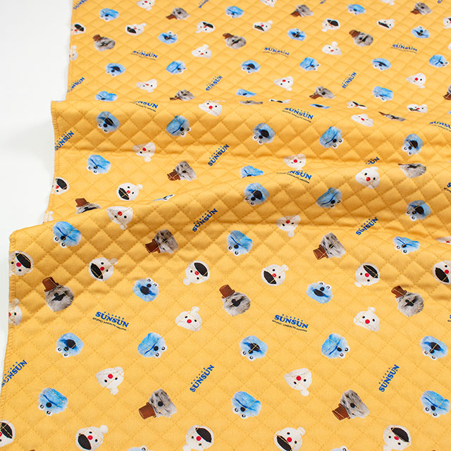 生地 パペットスンスン フェイス/キルティング(PSNF-03Q) Y.イエロー 09Ae99_