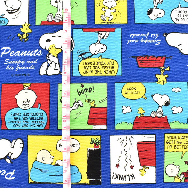 生地 PEANUTS/ピーナッツ SNカラーコミック/オックス 約109cm×100cm 1枚入り(774653) BO.ブルー 99Zz99_
