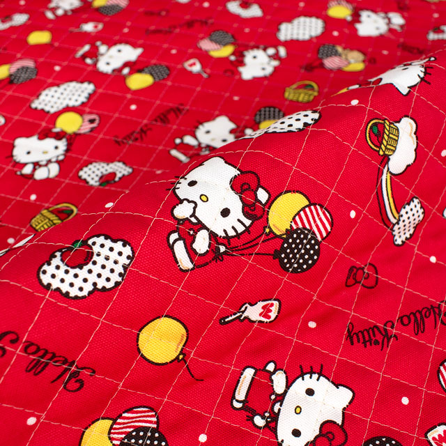 生地 ハローキティ KTドットバルーン/キルティング(823627) RQ.レッド 09Bi20_