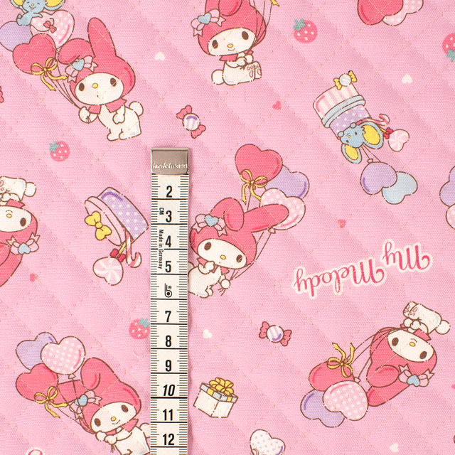 生地 マイメロディ MMハートバルーン/キルティング(823689) PQ.ピンク 09Bi20_