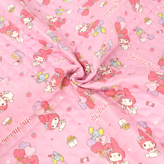 生地 マイメロディ MMハートバルーン/キルティング(823689) PQ.ピンク 09Bi20_