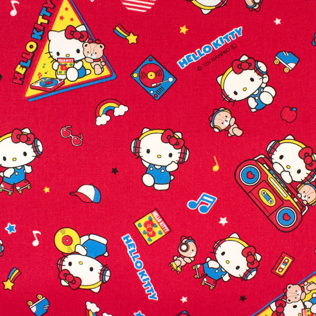 生地 ハローキティ キティ ミュージック/オックス(830328) RO.レッド 09Ae99_