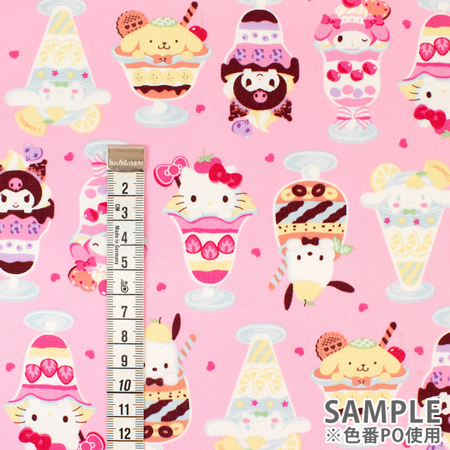 生地 サンリオキャラクターズ ミックスパフェ/オックス(830434) MO.ラベンダー 09Ae99_