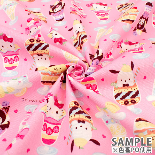 生地 サンリオキャラクターズ ミックスパフェ/オックス(830434) MO.ラベンダー 09Ae99_