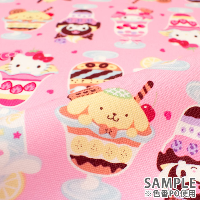 生地 サンリオキャラクターズ ミックスパフェ/オックス(830434) MO.ラベンダー 09Ae99_