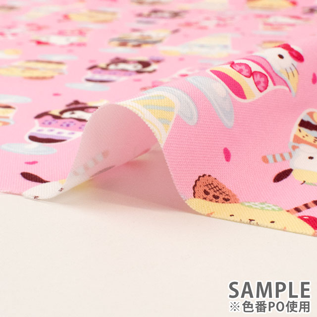 生地 サンリオキャラクターズ ミックスパフェ/オックス(830434) MO.ラベンダー 09Ae99_