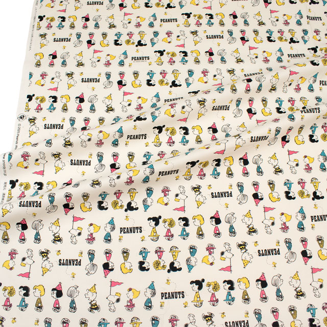 生地 PEANUTS-ピーナッツ- スヌーピー パレード/オックス(830441) OWO.オフ 09Ae99_