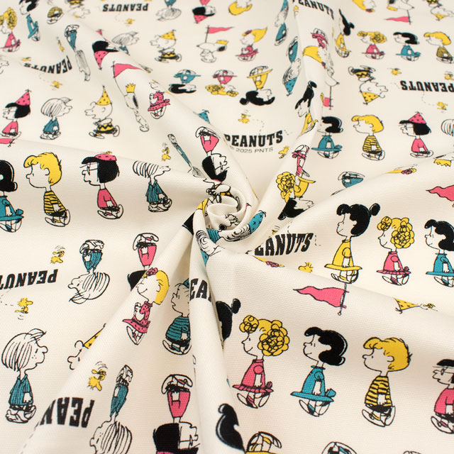 生地 PEANUTS-ピーナッツ- スヌーピー パレード/オックス(830441) OWO.オフ 09Ae99_