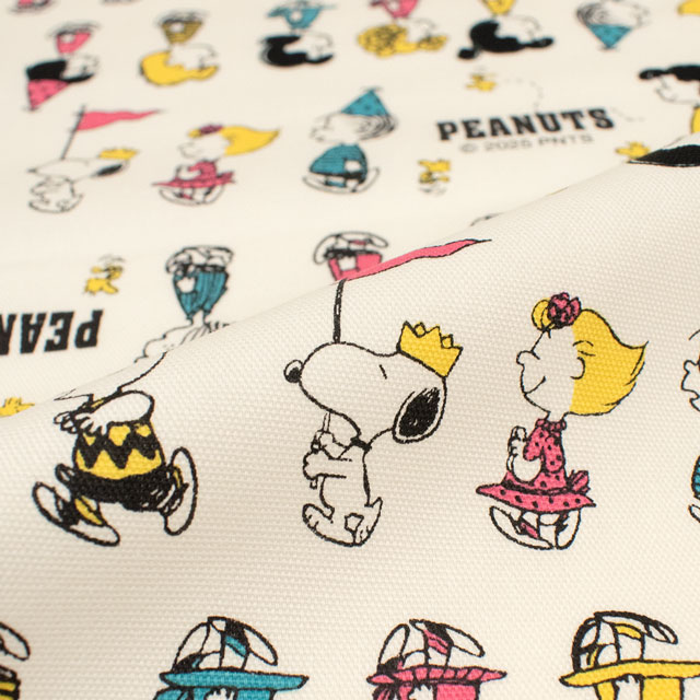 生地 PEANUTS-ピーナッツ- スヌーピー パレード/オックス(830441) OWO.オフ 09Ae99_