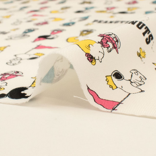 生地 PEANUTS-ピーナッツ- スヌーピー パレード/オックス(830441) OWO.オフ 09Ae99_